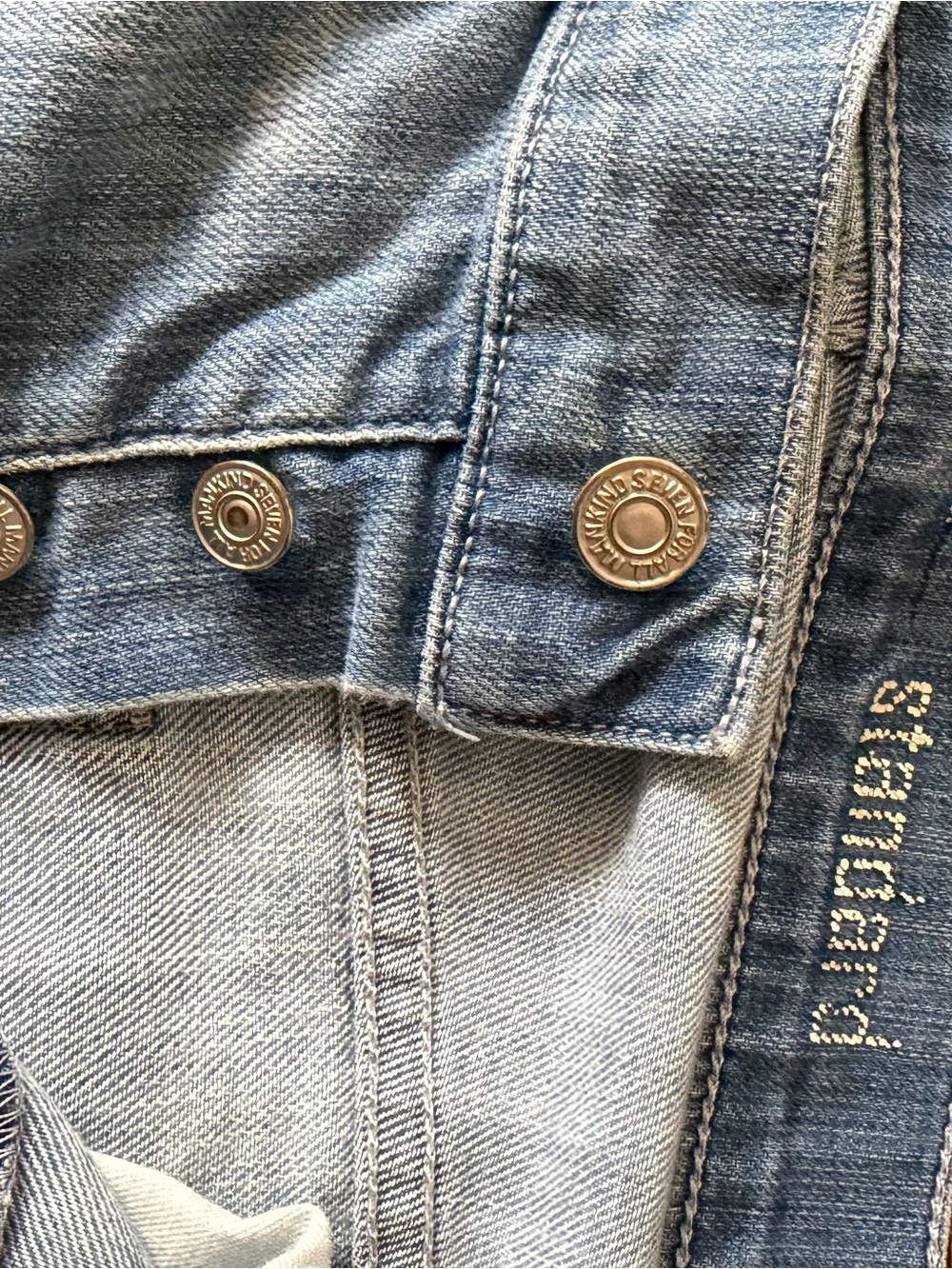 7 For All Mankind Standard Jeans Size 30 Lightwash Straight Leg Premium Denim - Picture 2 of 7
